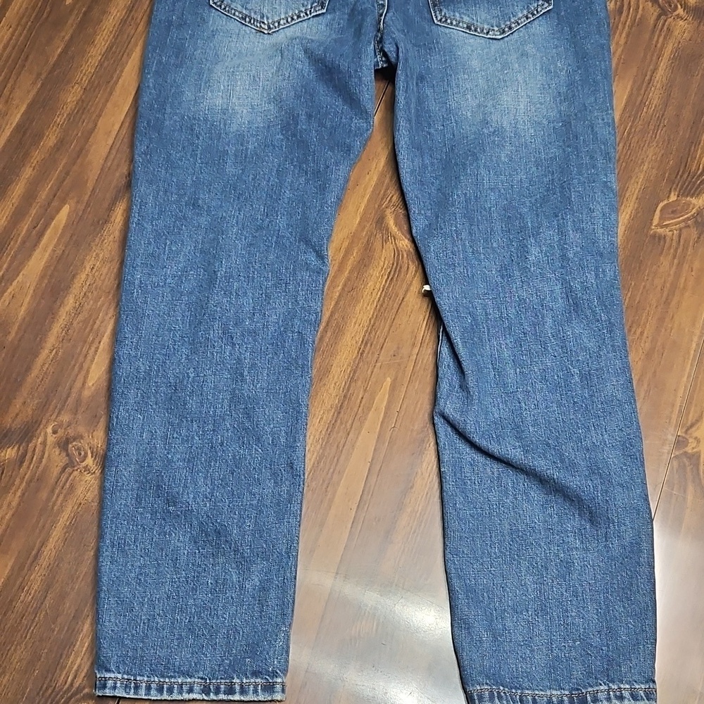 Machine Blue Relaxed Fit Distressed Jeans - Picture 5 of 15